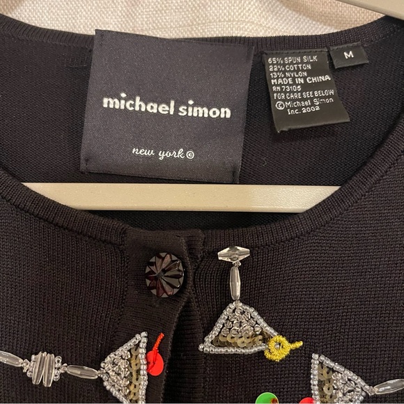 Michael Simon Martini Glass Silk Sweater RARE - Picture 4 of 7